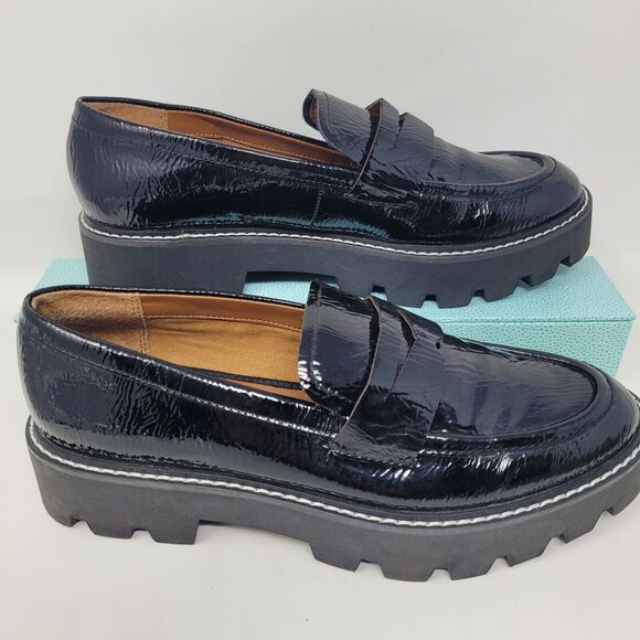 Franco Sarto Black Platform Loafers - Picture 2 of 9